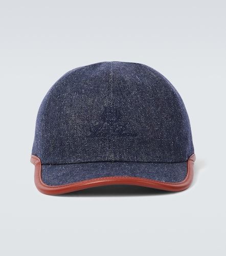 Casquette My en denim et cuir - Loro Piana - Modalova