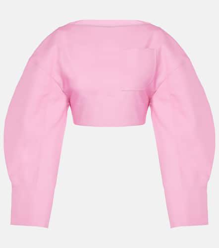 Casaco wool and silk crop top - Jacquemus - Modalova