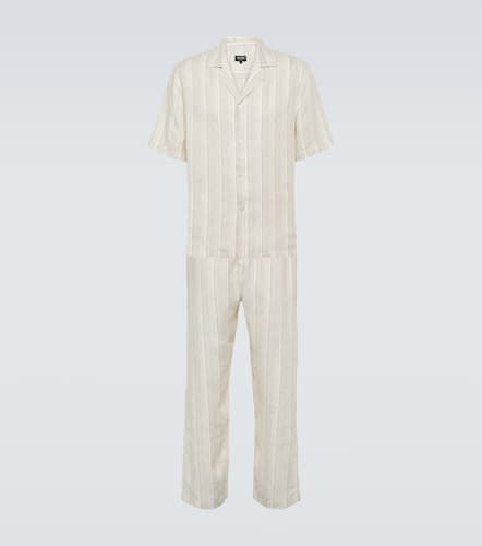 Conjunto de pijama de lino a rayas - Zegna - Modalova
