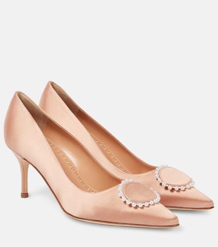 Pumps Kifaclo 70 aus Satin mit Zierperlen - Manolo Blahnik - Modalova