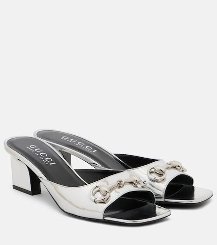 Signora Horsebit metallic leather mules - Gucci - Modalova