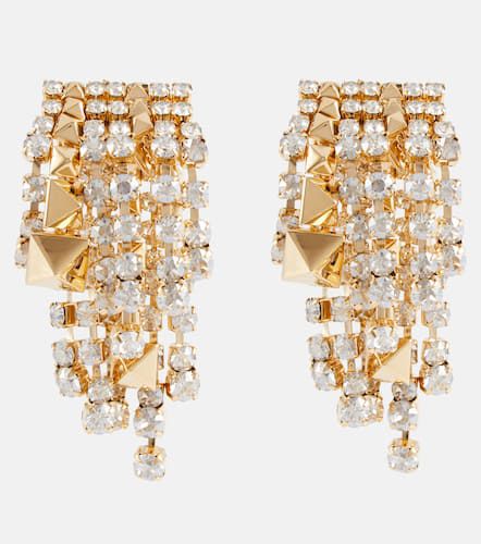 Crystal and Rockstud drop earrings - Valentino - Modalova