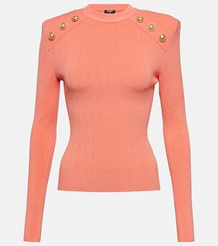 Verzierter Pullover aus Rippstrick - Balmain - Modalova