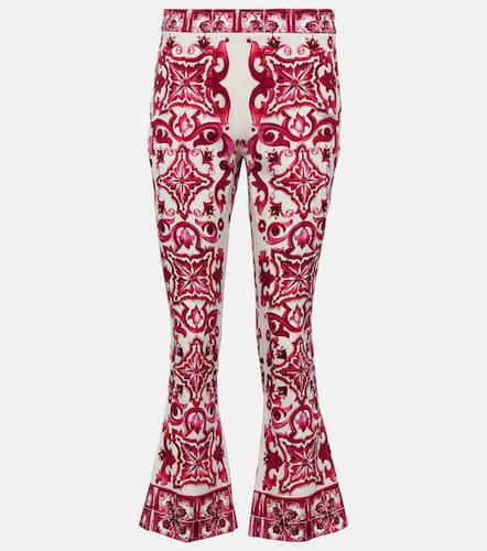 Printed flared trumpet leg pants - Dolce&Gabbana - Modalova