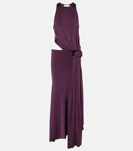 Cutout draped jersey midi dress - Victoria Beckham - Modalova