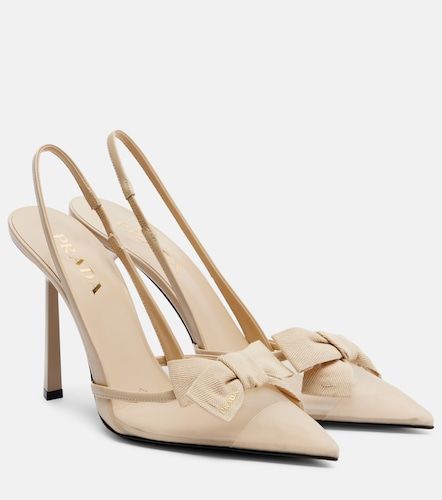 Bow-detail mesh slingback pumps - Prada - Modalova