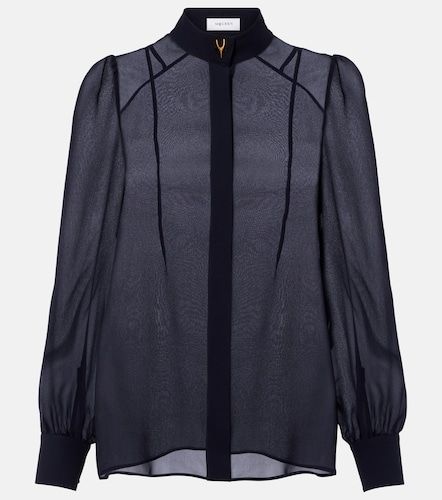 Camicia Wishbone in crêpe de chine di seta - McQueen - Modalova