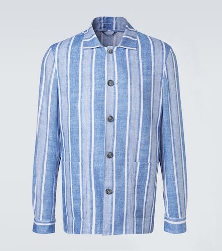 Fedeli Striped linen overshirt - Fedeli - Modalova