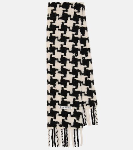 Houndstooth alpaca-blend scarf - Acne Studios - Modalova