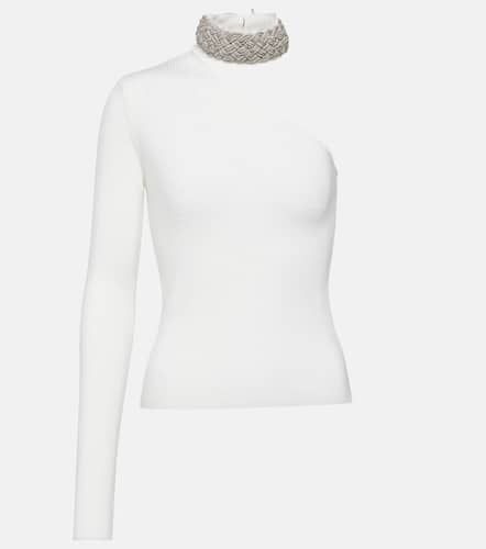 Crystal-embellished wool-blend top - Giuseppe di Morabito - Modalova