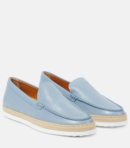 Espadrilles aus Leder mit Raffiabast - Tod's - Modalova