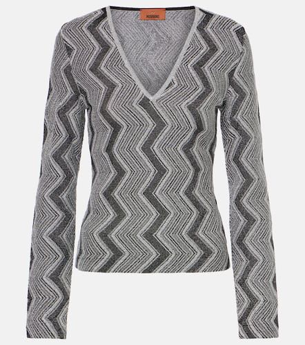 Jersey de punto metalizado en zigzag - Missoni - Modalova