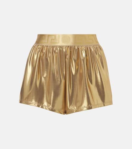 Versace Logo metallic swim shorts - Versace - Modalova