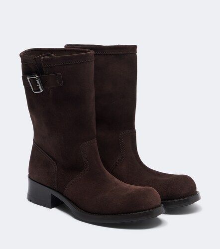 Prada Stivali biker Shard in suede - Prada - Modalova