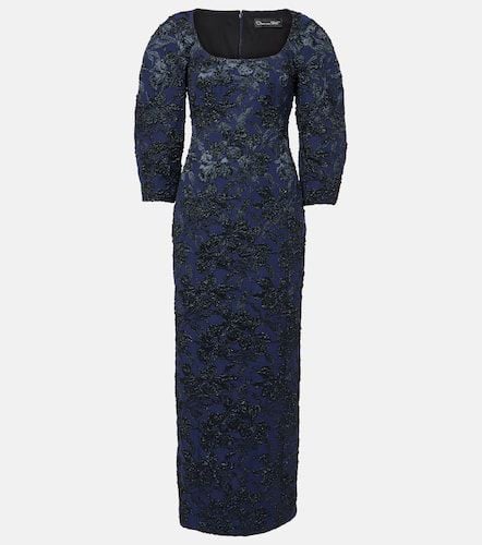 Floral metallic-effect jacquard gown - Oscar de la Renta - Modalova