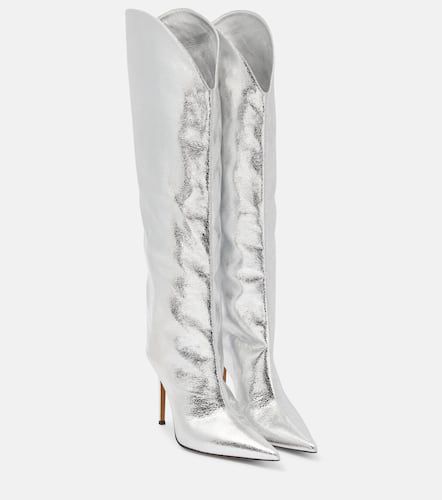 Metallic leather over-the-knee boots - Alexandre Vauthier - Modalova