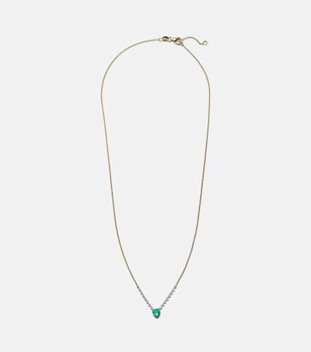 Heart 18kt necklace with diamonds and emerald - Roxanne First - Modalova