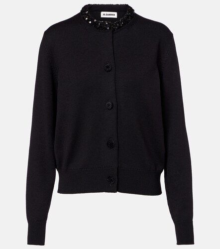 Sequined virgin wool cardigan - Jil Sander - Modalova