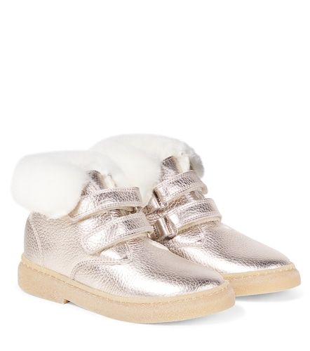 Trix Easy metallic leather ankle boots - Pom d'Api - Modalova