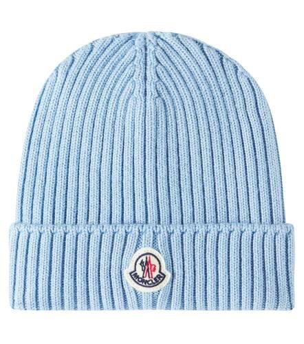 Moncler Enfant Logo wool beanie - Moncler Enfant - Modalova