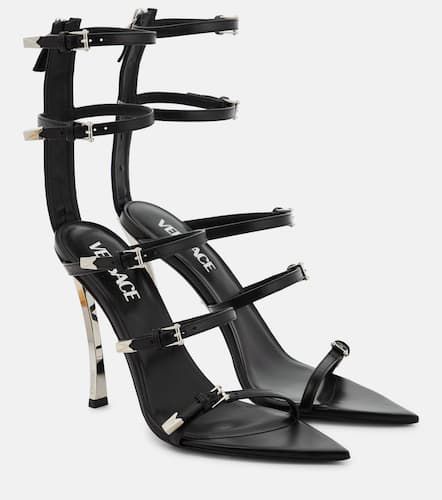 Versace Leather cage sandals - Versace - Modalova