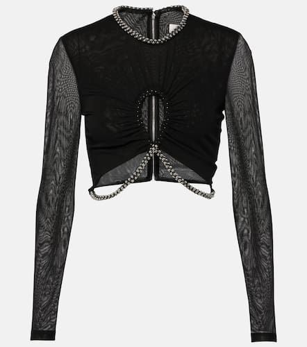 Top cropped in jersey con cut-out - Dion Lee - Modalova