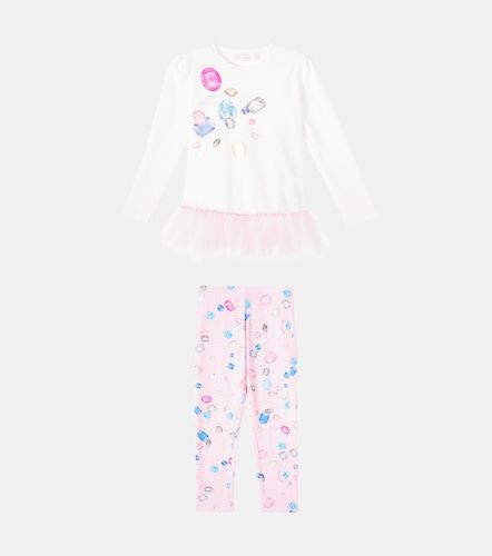 Top e leggings in misto cotone - Monnalisa - Modalova