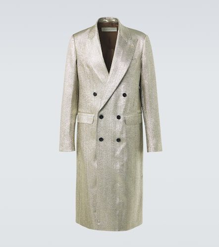 Double-breasted lame coat - Dries Van Noten - Modalova