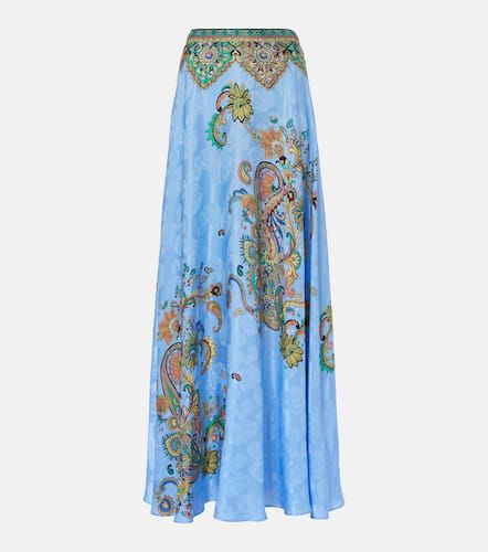 Floral silk crÃªpe de chine maxi skirt - Etro - Modalova