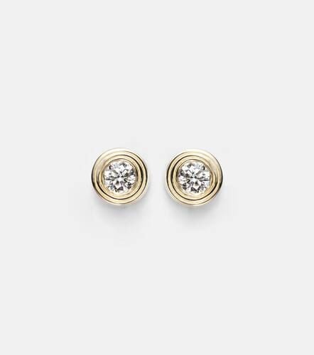 Pendientes Fluted de oro de 14 ct con diamantes - Sydney Evan - Modalova