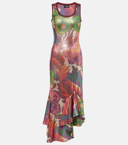 Etro Robe longue imprimée en satin - Etro - Modalova