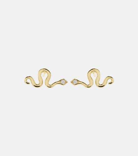 Little Snake 18kt earrings with diamonds - Ileana Makri - Modalova