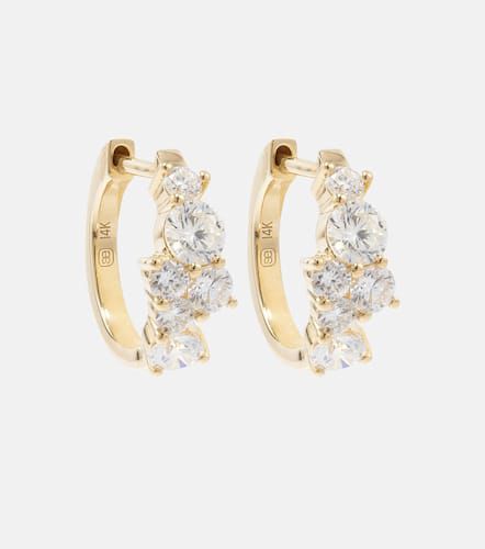 Huggie 14kt earrings with diamonds - Sydney Evan - Modalova