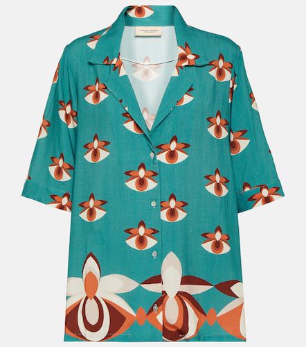 Vintage Orchid V-neck printed shirt - Adriana Degreas - Modalova