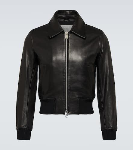 Ami Paris Leather jacket - Ami Paris - Modalova