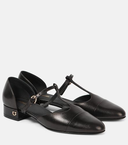 Mary-Jane-Ballerinas Linette aus Leder - Ferragamo - Modalova