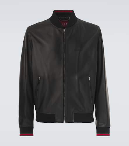 Gucci Bomber in pelle - Gucci - Modalova