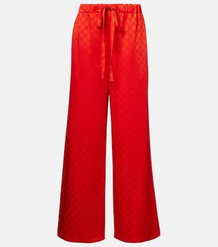 Gucci Weite Hose GG aus Satin - Gucci - Modalova