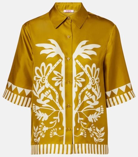 Camisa Émeraude de sarga de seda estampada - Eres - Modalova