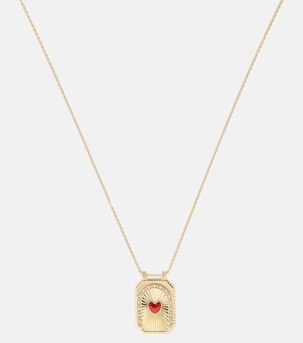 Collar Heart Scapular de oro de 18 ct con diamantes - Marie Lichtenberg - Modalova