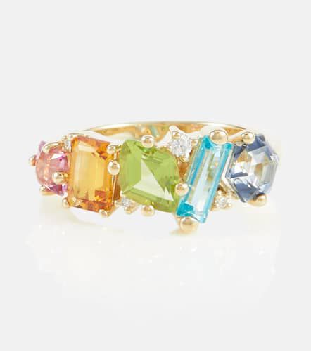 Nadima Glimmer 14kt gold ring with topaz, citrine and diamonds - Suzanne Kalan - Modalova