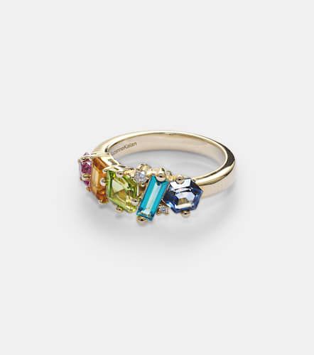 Nadima Glimmer 14kt gold ring with topaz, citrine and diamonds - Suzanne Kalan - Modalova