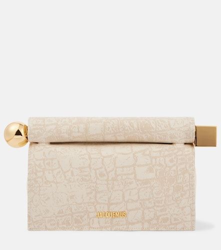 Clutch Rond Carré aus Canvas mit Leder - Jacquemus - Modalova