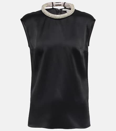 Crystal-embellished satin top - Stella McCartney - Modalova