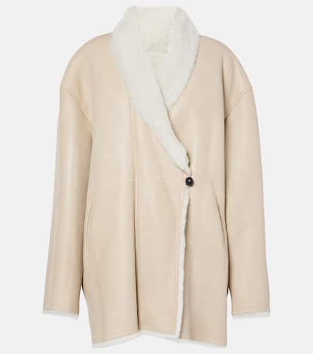 Cappotto Elanore in pelle con shearling - Isabel Marant - Modalova