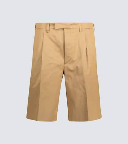 Prada Pleated cotton-twill shorts - Prada - Modalova