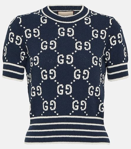 Top de mezcla de algodón con GG en jacquard - Gucci - Modalova