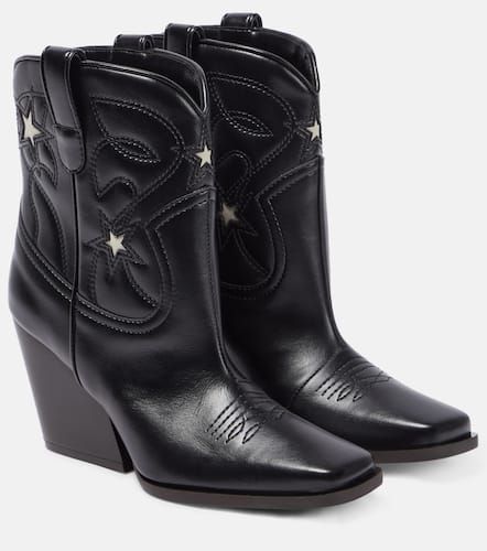 Embroidered faux leather ankle boots - Stella McCartney - Modalova