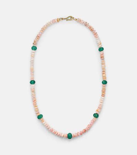 Kt beaded necklace with opals and jade - Ileana Makri - Modalova