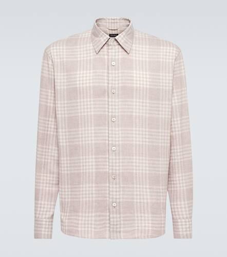 Camicia in flanella di cotone a quadri - Zegna - Modalova